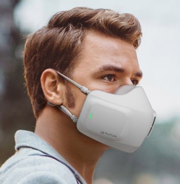 LG lanseaza o masca de purificare a aerului alimentata de baterie